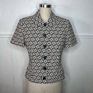 Vintage retro VERSUS Gianni Versace mod psychedelic 90d Y2K top shirt 40